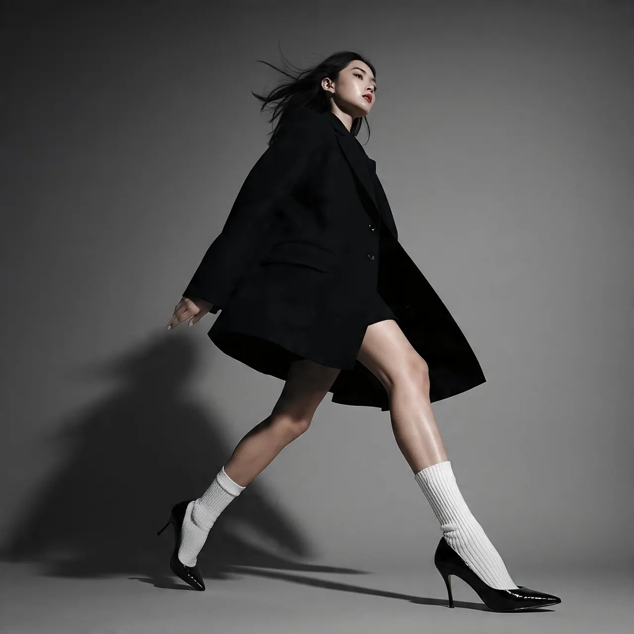 Woman in stylish pose