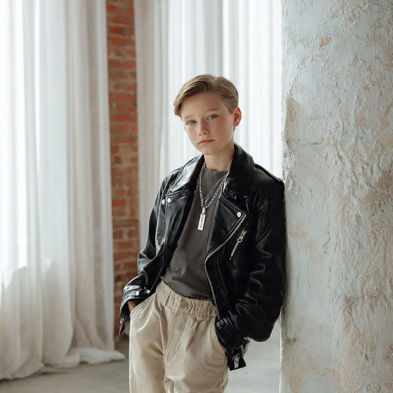 kid in the black jacket