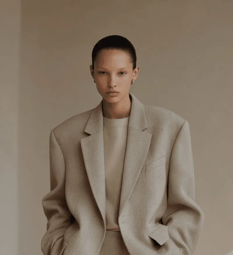 Woman in grey blazzer