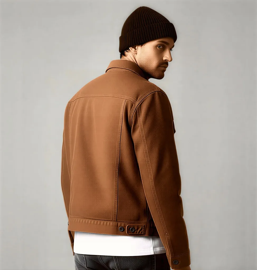 Man wearing a black LeatherCulture leather jacket